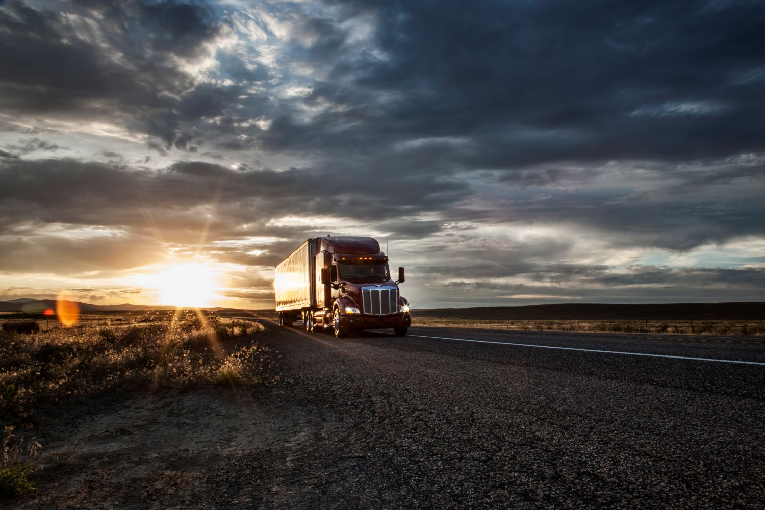 truck on road